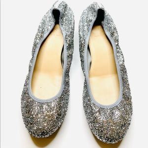 J Crew glitter ballet flats